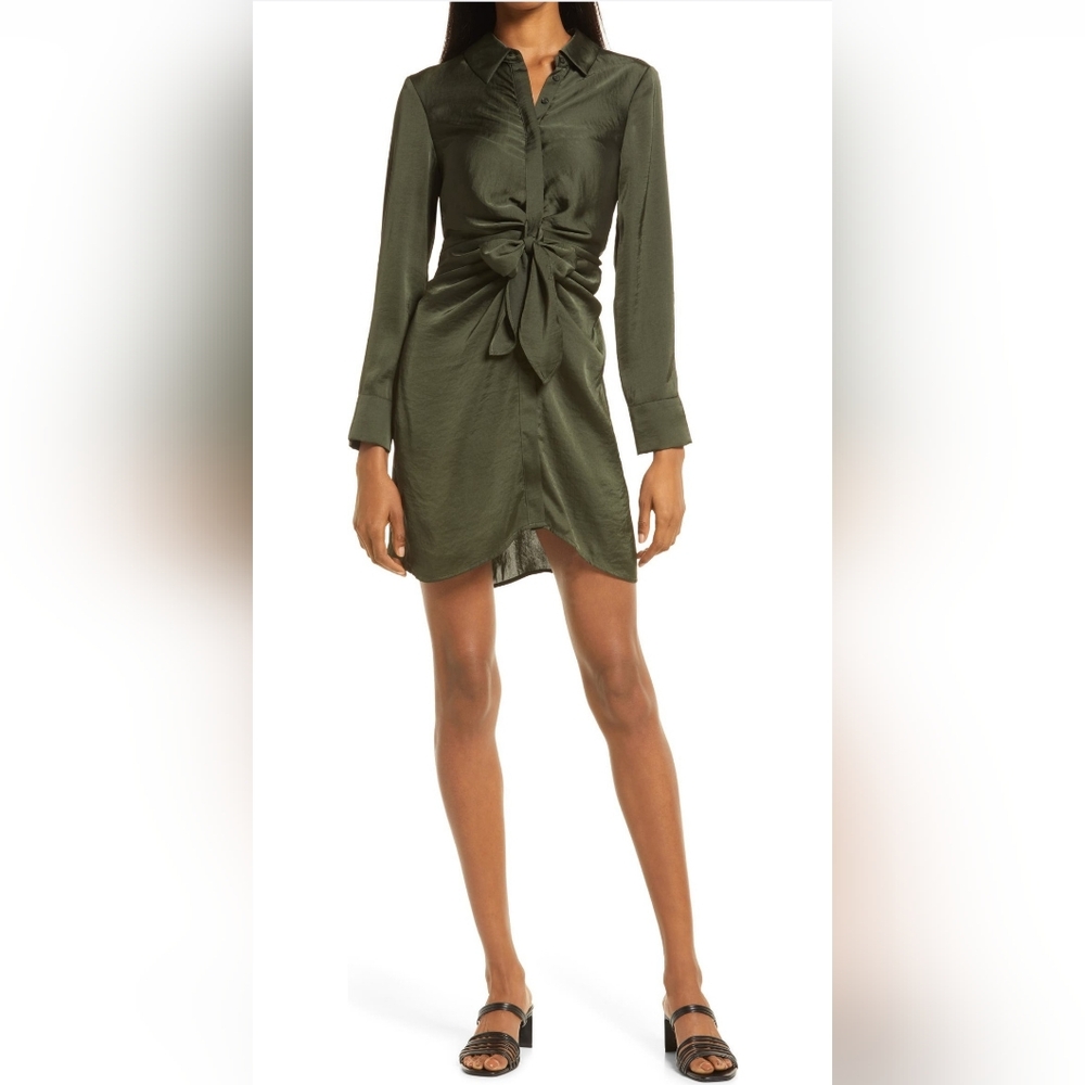Ribbon Satin Minidress